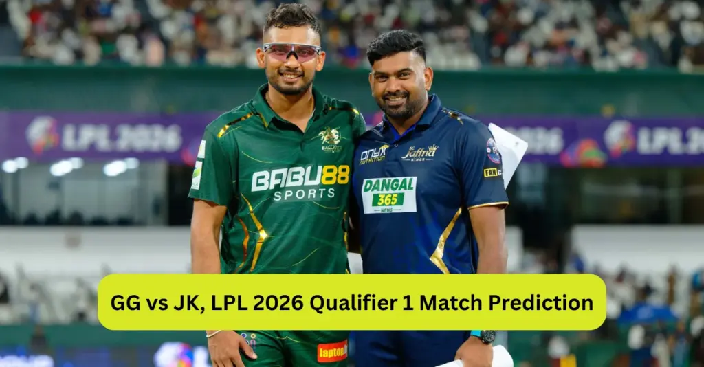 GG vs JK, LPL 2026 Qualifier 1 Match Prediction: Who will win today’s game between Galle Gallants and Jaffna Kings? GG vs JK, LPL 2026 Qualifier 1 Match Prediction: Who will win today’s game between Galle Gallants and Jaffna Kings?