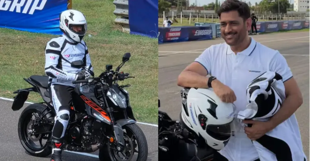 WATCH: MS Dhoni takes superbike for a thrilling spin at Madras International Circuit WATCH: MS Dhoni takes superbike for a thrilling spin at Madras International Circuit